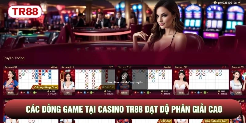 Các dòng game tại casino TR88 đạt độ phân giải cao Các dòng game tại casino TR88 đạt độ phân giải cao