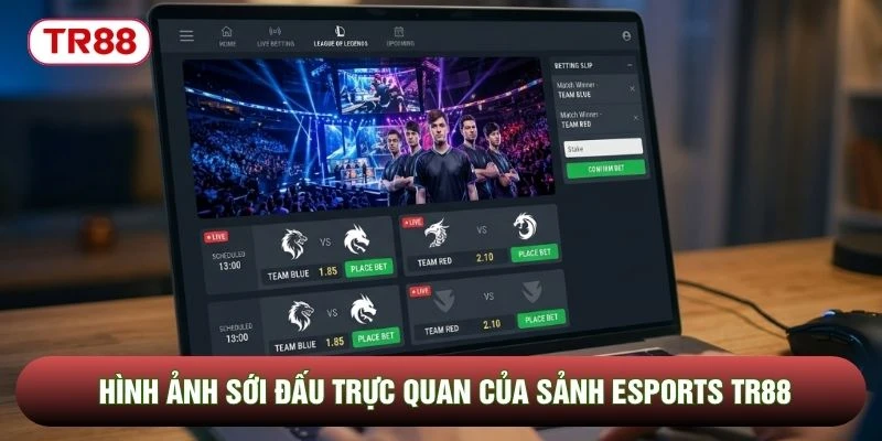 Hình ảnh sới đấu trực quan của sảnh esports TR88