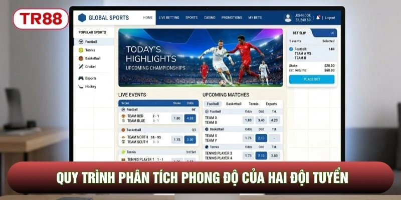 Quy trình phân tích phong độ của hai đội tuyển